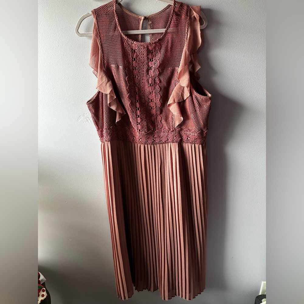 ModCloth Plum Purple Pleated Dress Size 2X